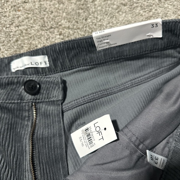 LOFT Gray Corduroy Pants Size 33/16 - Picture 7 of 8